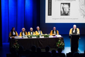 Cérémonie de remise du Doctorat honoris causa 2015 ; Luniversité Stendhal honore deux écrivains étrangers :  Siri Hustvedt & Akira Mizubayashi