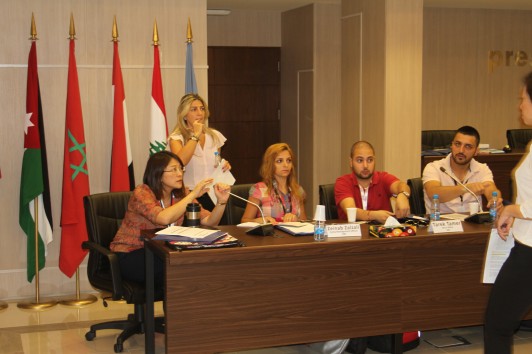 2014年3月、ユネスコベイルートオフィスいて対シリア支援と身体障害者の視点に関するワークショップ