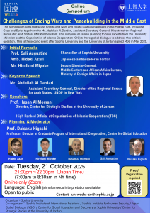 Online Symposium “Challenges of Ending Wars and Peacebuilding in the Middle East”