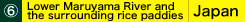 Lower Maruyama River and the surrounding rice paddies
